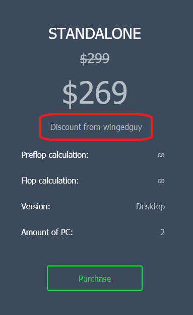 10% discount on Simple Poker products